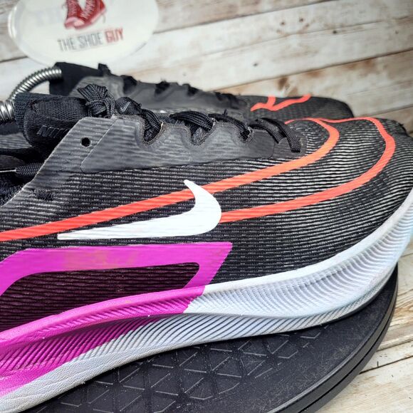 Nike Zoom Fly 4 Sneakers Men's Size 10.5 Black Violet Athletic Running Shoes - Picture 4 of 14